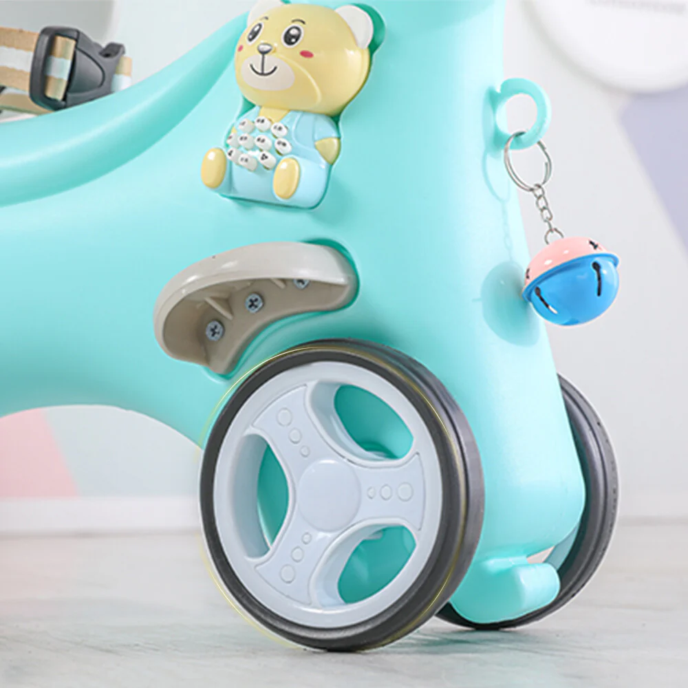 Toddler Ride-On Rocking Horse and Balance Bike with Push Handle and Backrest - Image 3