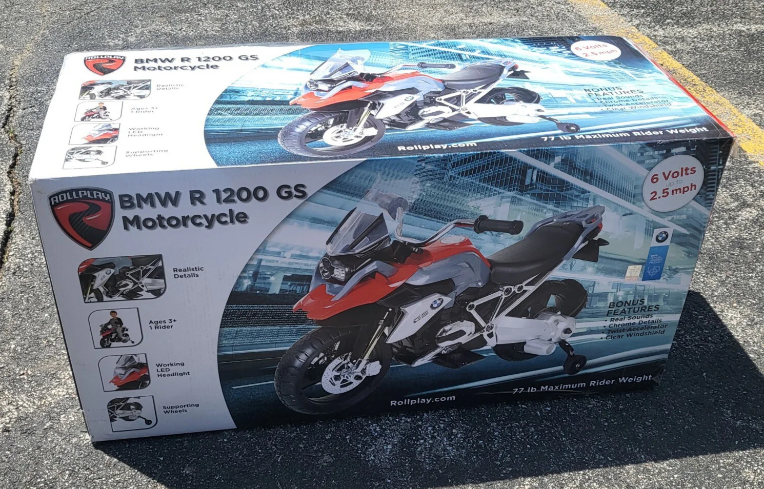 6V BMW R 1200 GS Ride-On Electric Motorcycle for Kids - Image 5