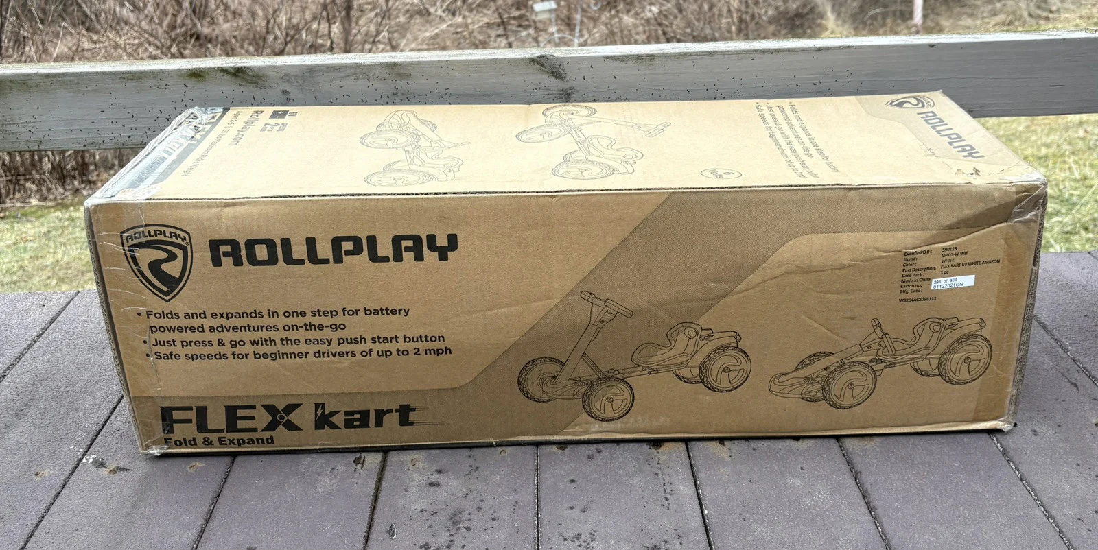 Foldable Rechargeable 6-Volt FLEX Ride-On Kart Toy Vehicle with Music - Image 2