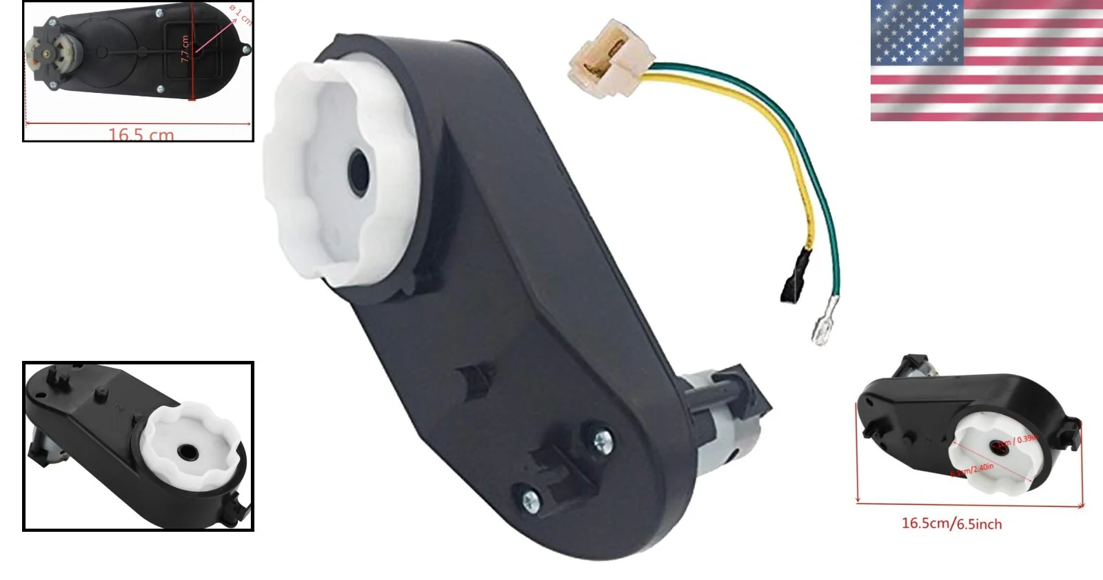 RS390 18000 RPM Motor Gearbox for Kids Ride-On Vehicles Durable Easy Install - Image 2