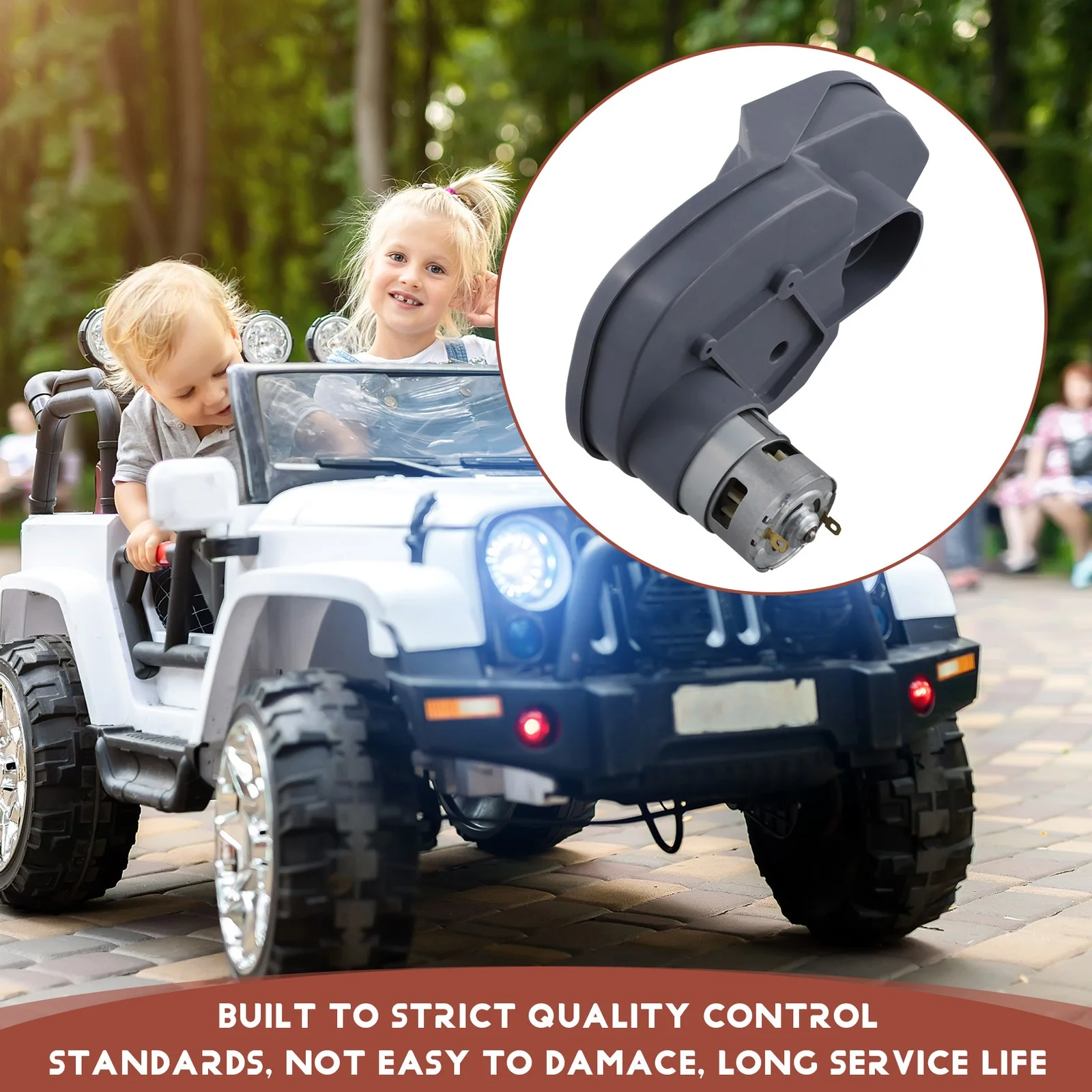 24V 16000RPM RS755 Electric Motor for Children's Electric Cars with Gear Case - Image 3