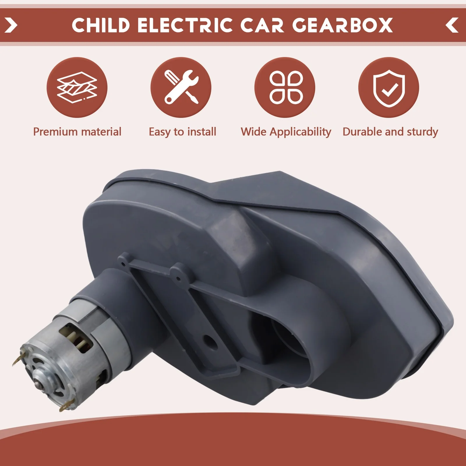 24V 16000RPM RS755 Electric Motor for Children's Electric Cars with Gear Case - Image 5