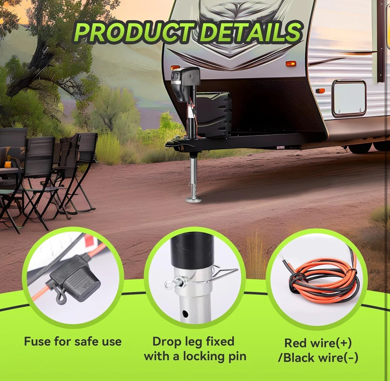 Upgraded 5000lbs Electric Power Tongue Trailer Jack for RVs - Image 6