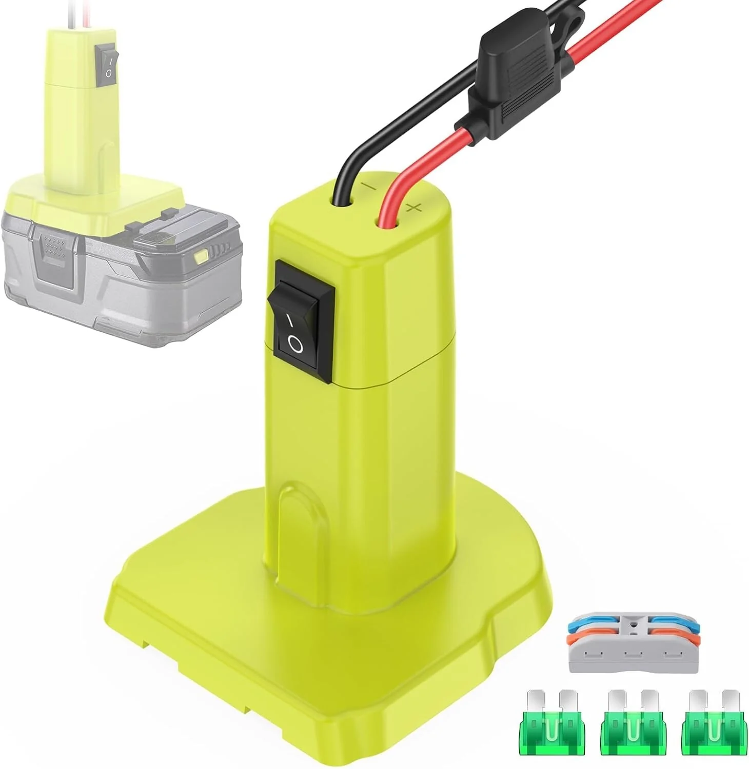 18V Power Wheels Battery Adapter Kit with 30A 12AWG Wire and Switch - Image 3