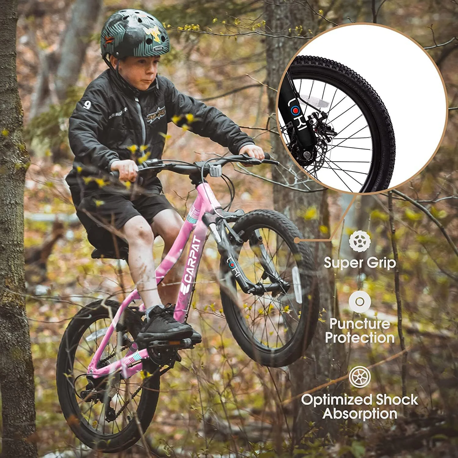 20-Inch 7-Speed Mountain Bike for Kids Ages 8-12 Boys and Girls - Image 7