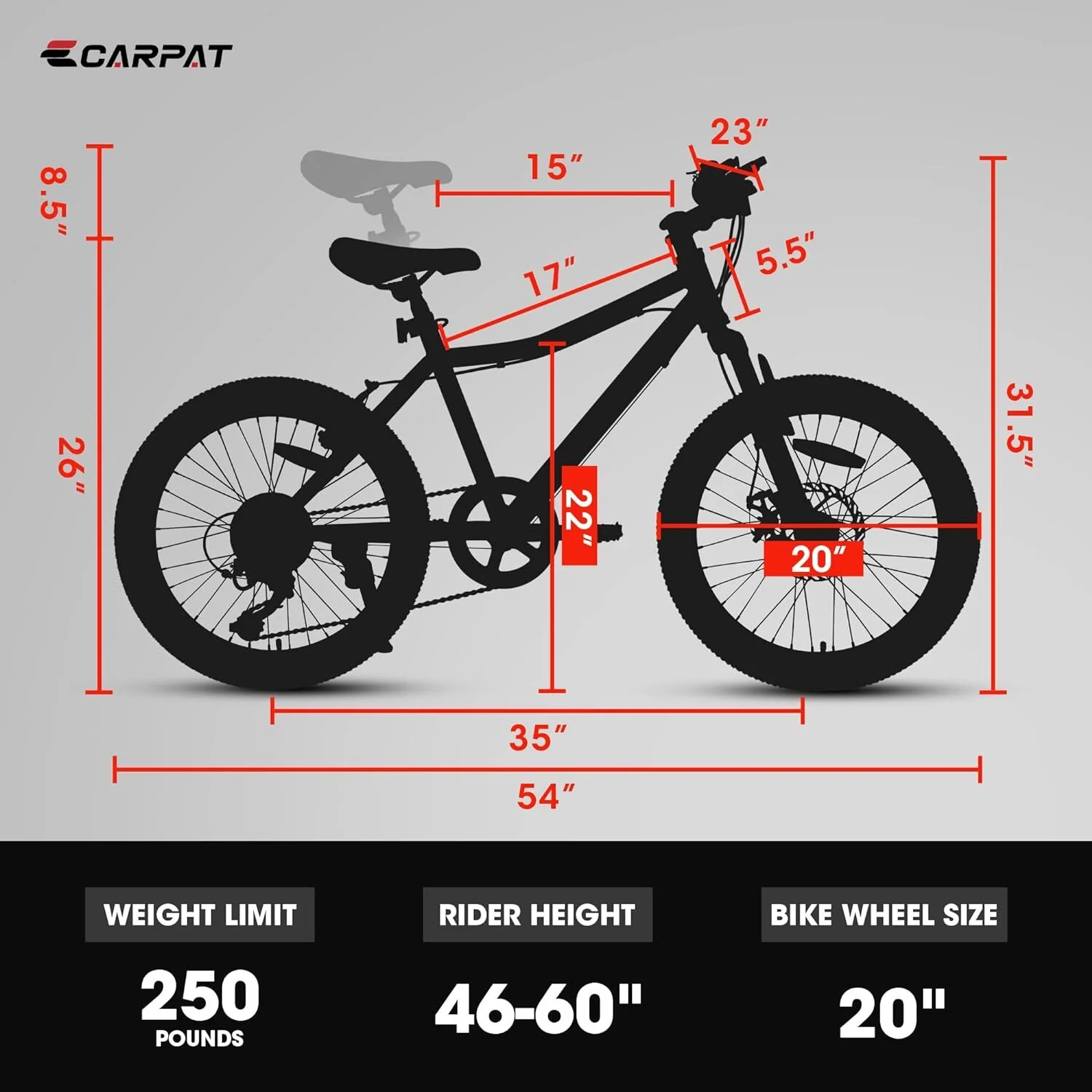 20-Inch 7-Speed Kids’ Mountain Bike for Boys and Girls Ages 7-12 - Image 8