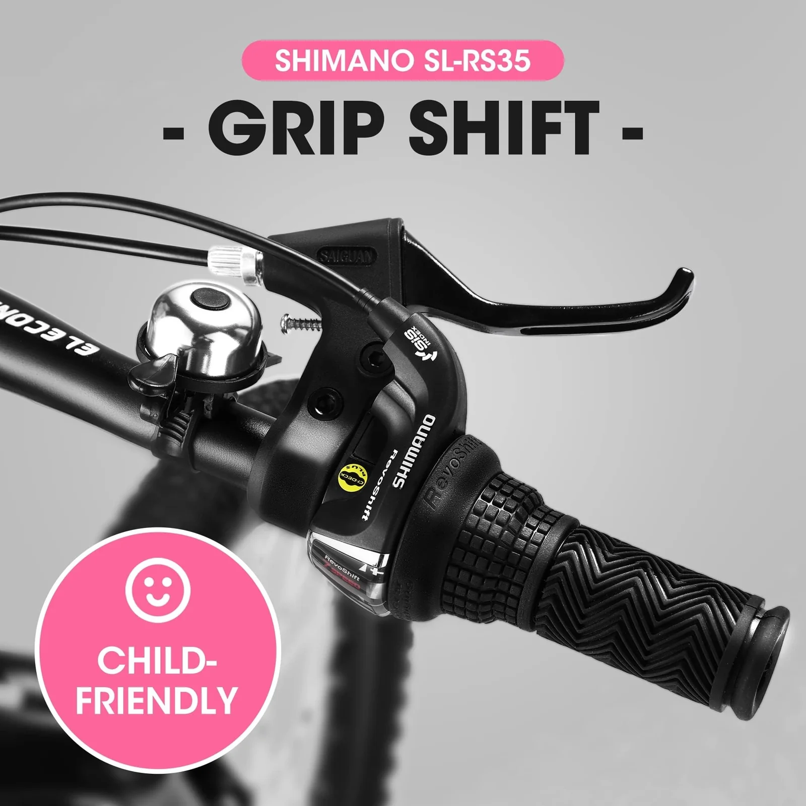 20 Inch Kids' Mountain Bike for Boys and Girls Ages 7-12 with 7-Speed Gear - Image 5