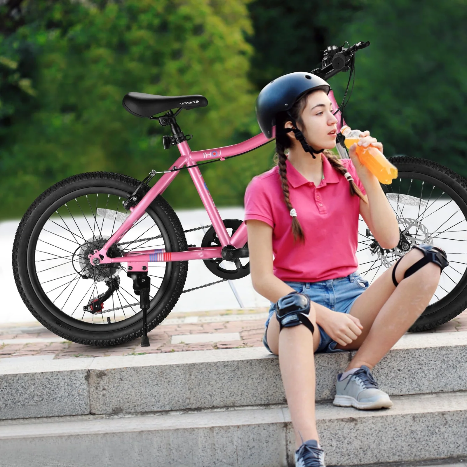 20 Inch Kids' Mountain Bike for Boys and Girls Ages 7-12 with 7-Speed Gear - Image 6