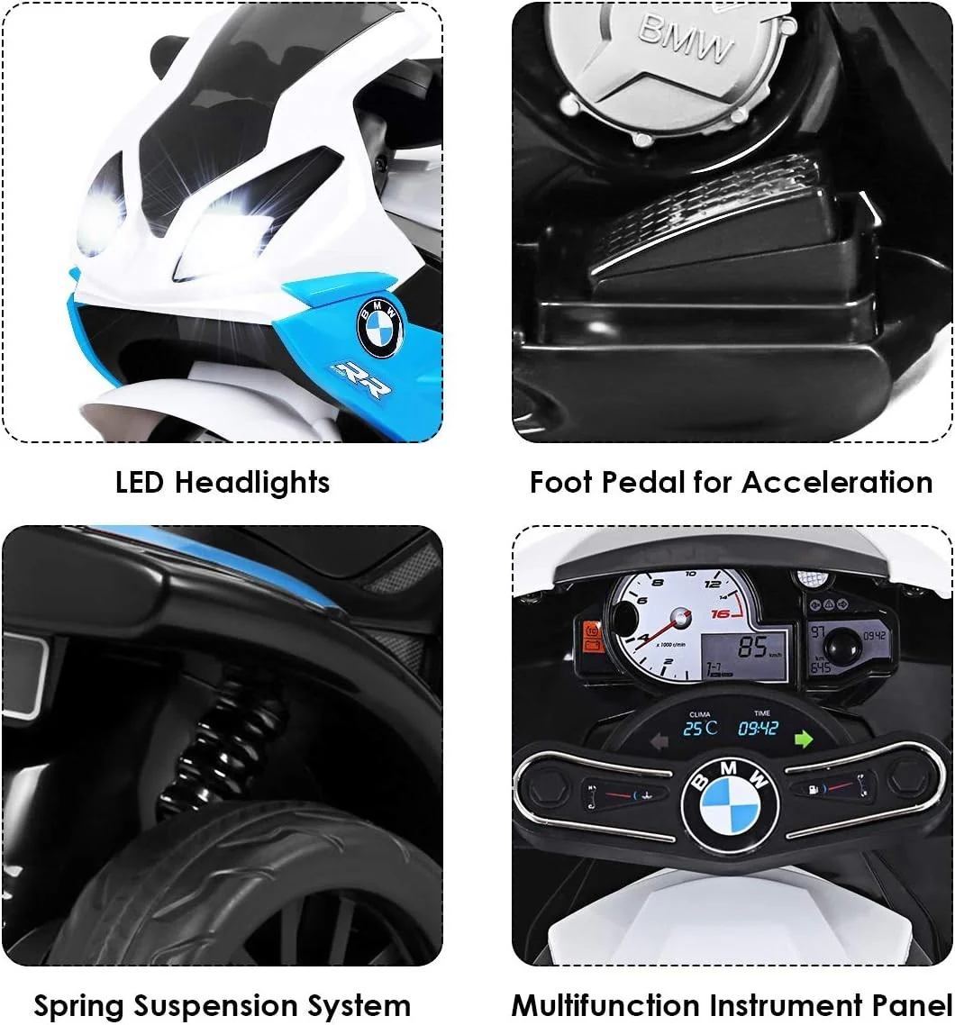 BMW Kids Electric Ride-On Motorcycle with Lights and Music for Toddlers - Image 8