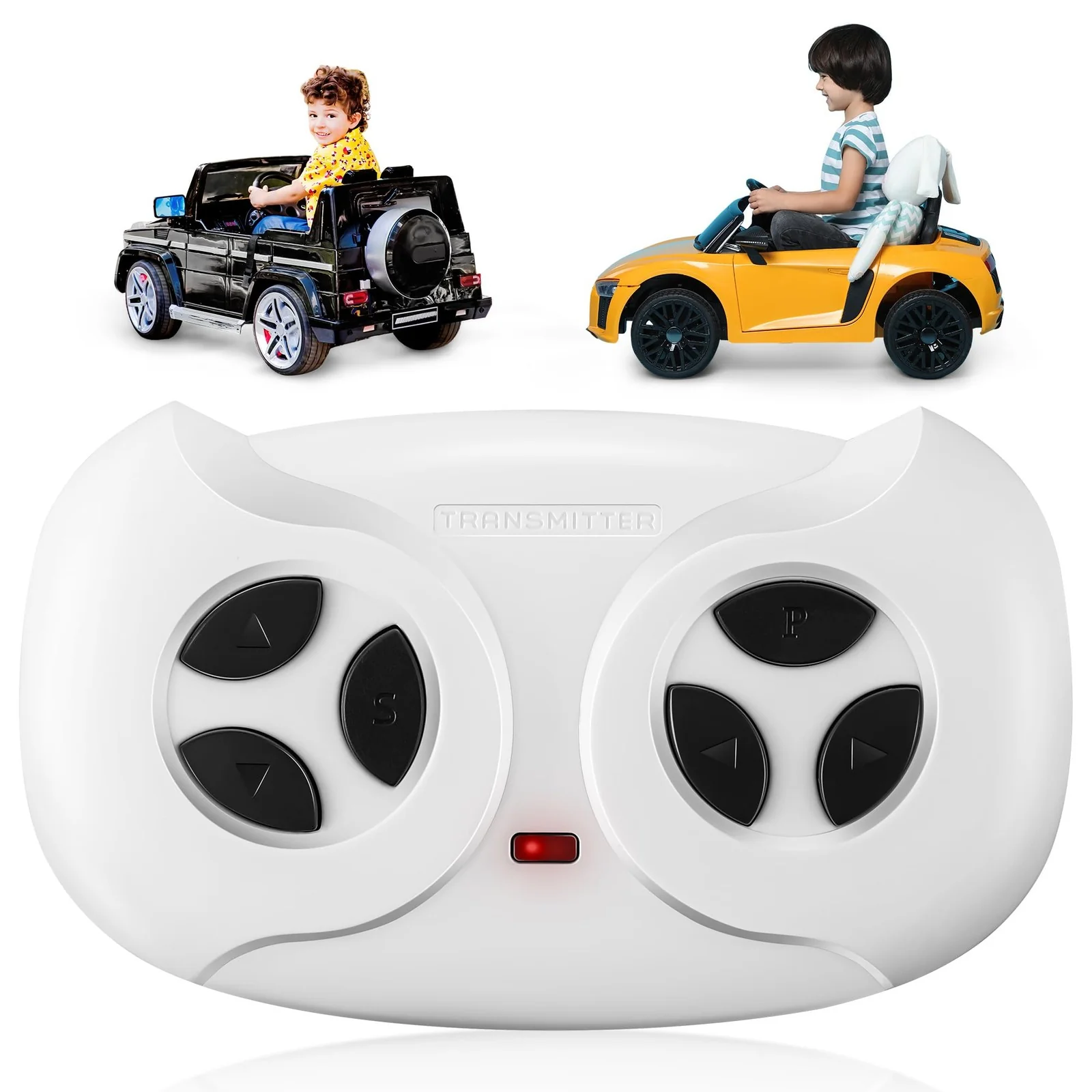 Saillong 2.4G Remote-Controlled Electric Car for Kids, White