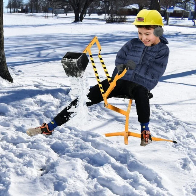 Kids Ride-On Sand Digger Excavator Toy for Outdoor and Beach Sandbox Play - Image 3