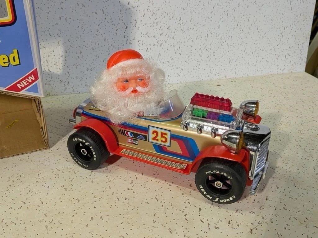 SANTA CLAUS TIN MUSICAL CAR BATTERY-POWERED TOY - Image 4