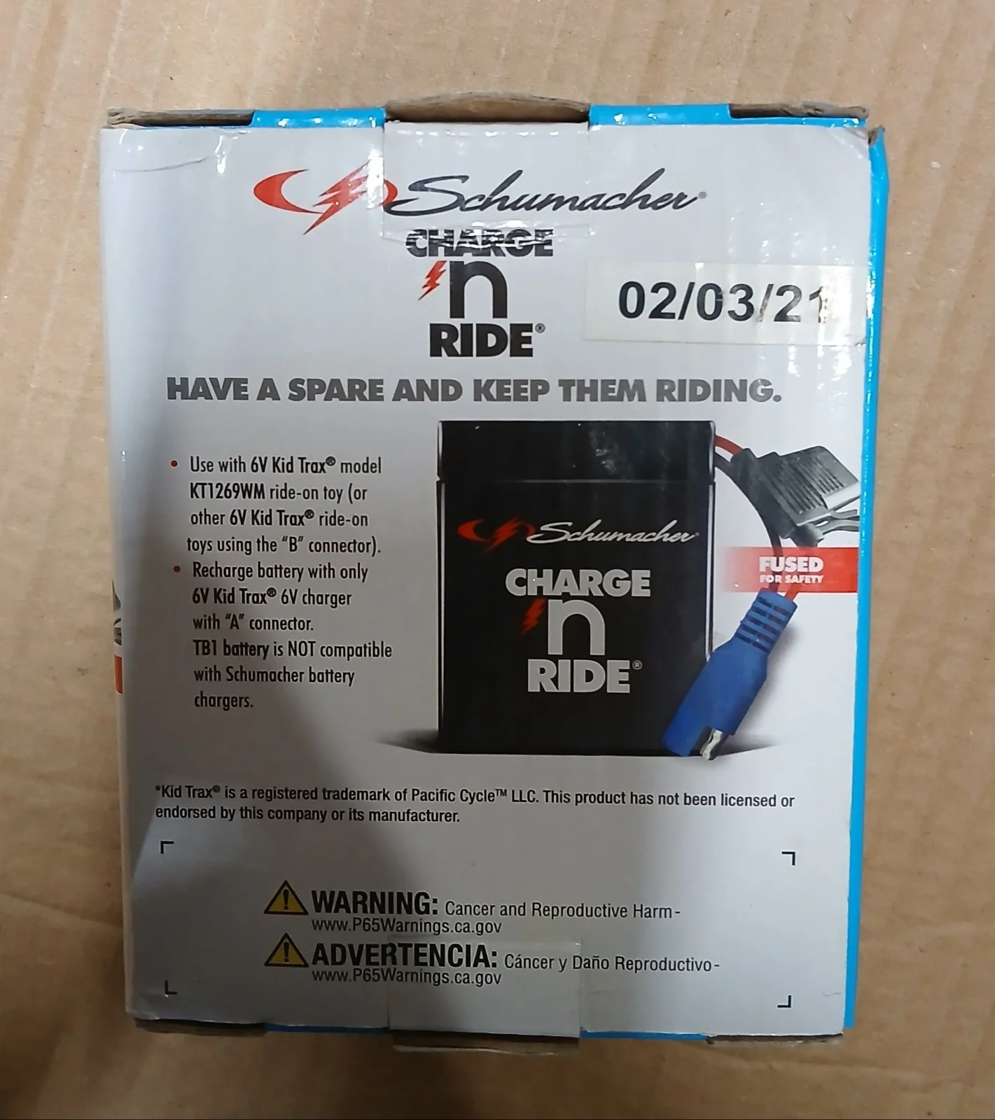 6V 4.5Ah Rechargeable Replacement Battery for Ride-On Toys TB1 Model - Image 2