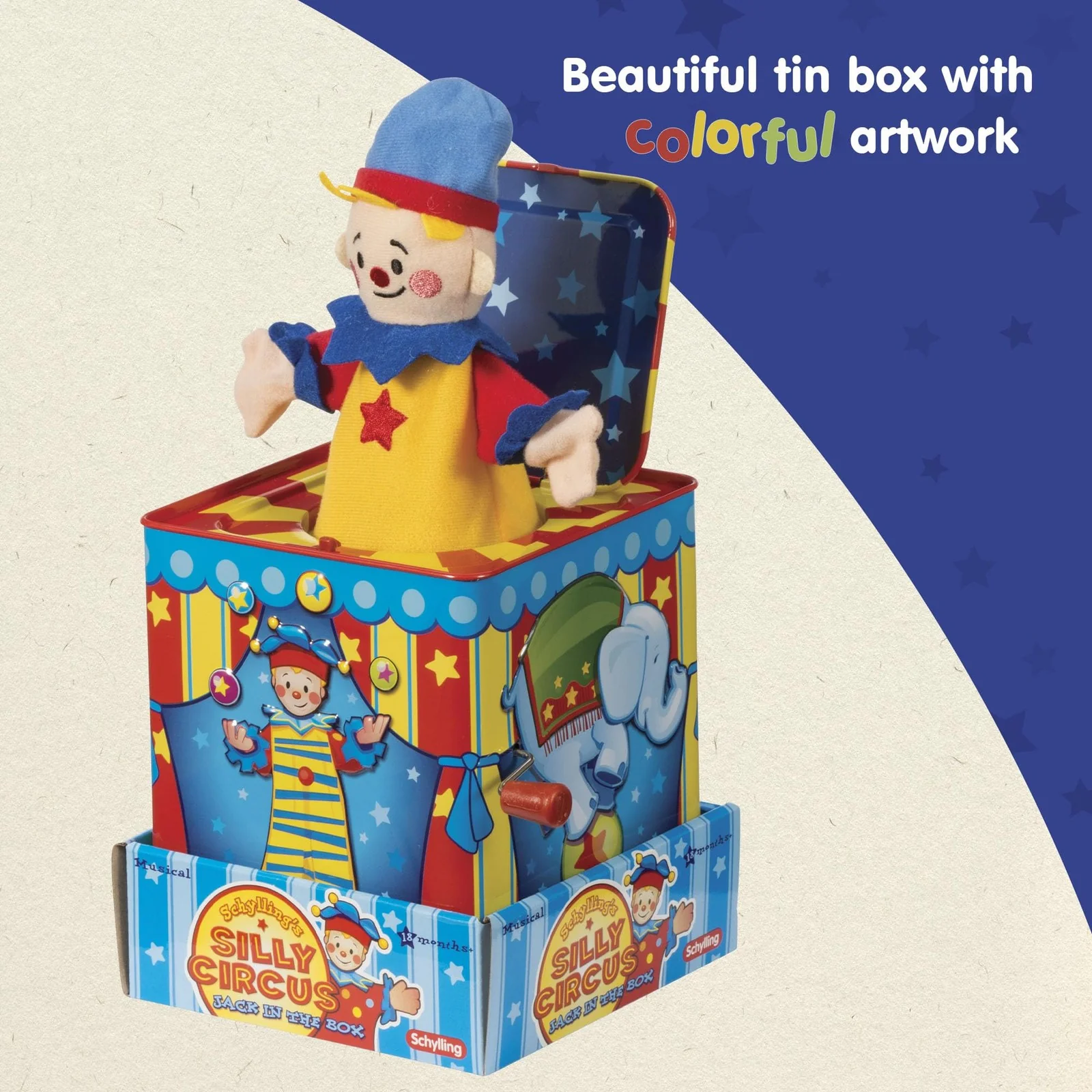 Schylling Musical Tin Circus Jack Toy - Image 4