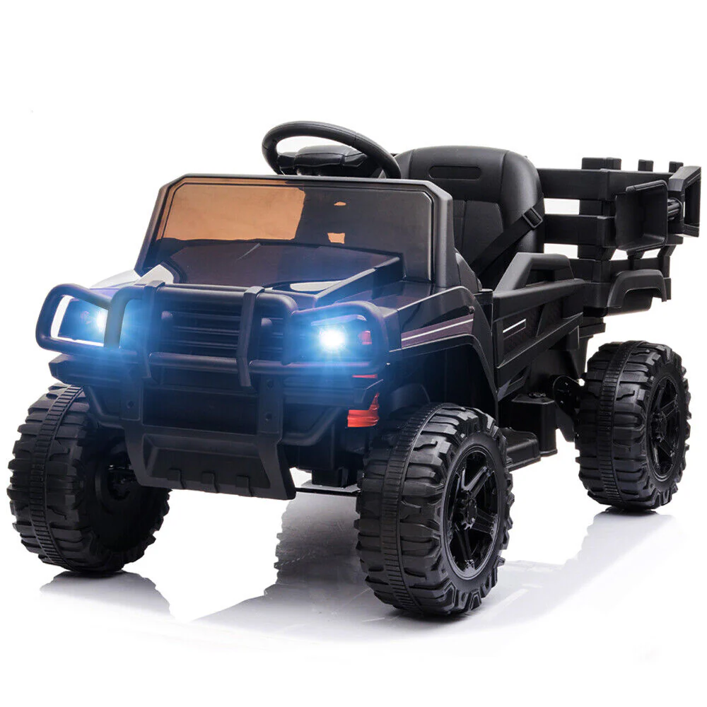 SEGMART 12V Ride-On Tractor Truck with RC Control and Trailer for Kids - Image 29