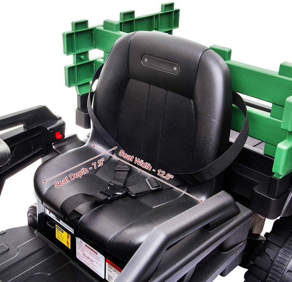SEGMART 12V Ride-On Tractor Truck with RC Control and Trailer for Kids - Image 8