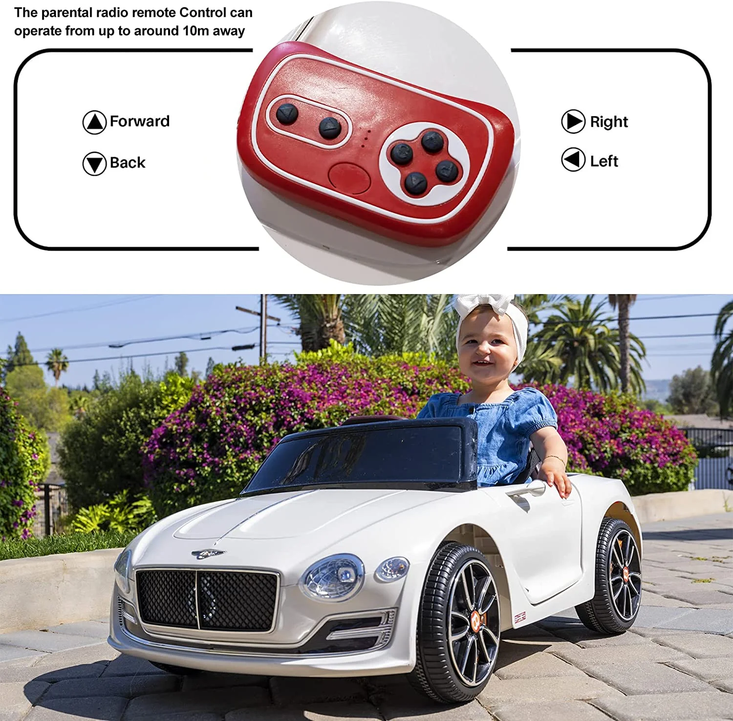 SEHOMY Bentley Licensed Electric Kid Car with Parent Remote Control - Perfect for Little Drivers! - Image 7
