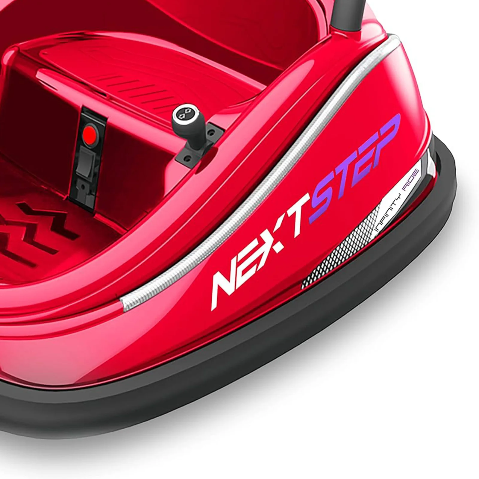 360 Degree Rotating Bumper Car with Adjustable Belt and Controls in Red - Image 10