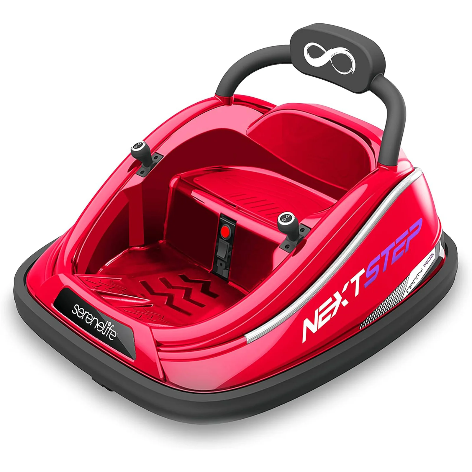 360 Degree Spinning Bumper Car with Adjustable Belt and Controls, Red - Image 11