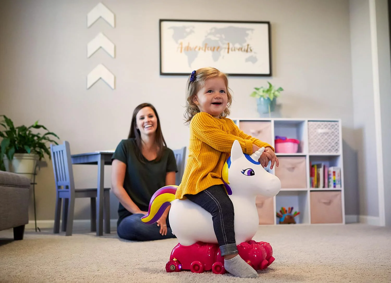 Toddler Unicorn Ride-On Foot-to-Floor Toy for Kids Ages 1-3 - Image 7