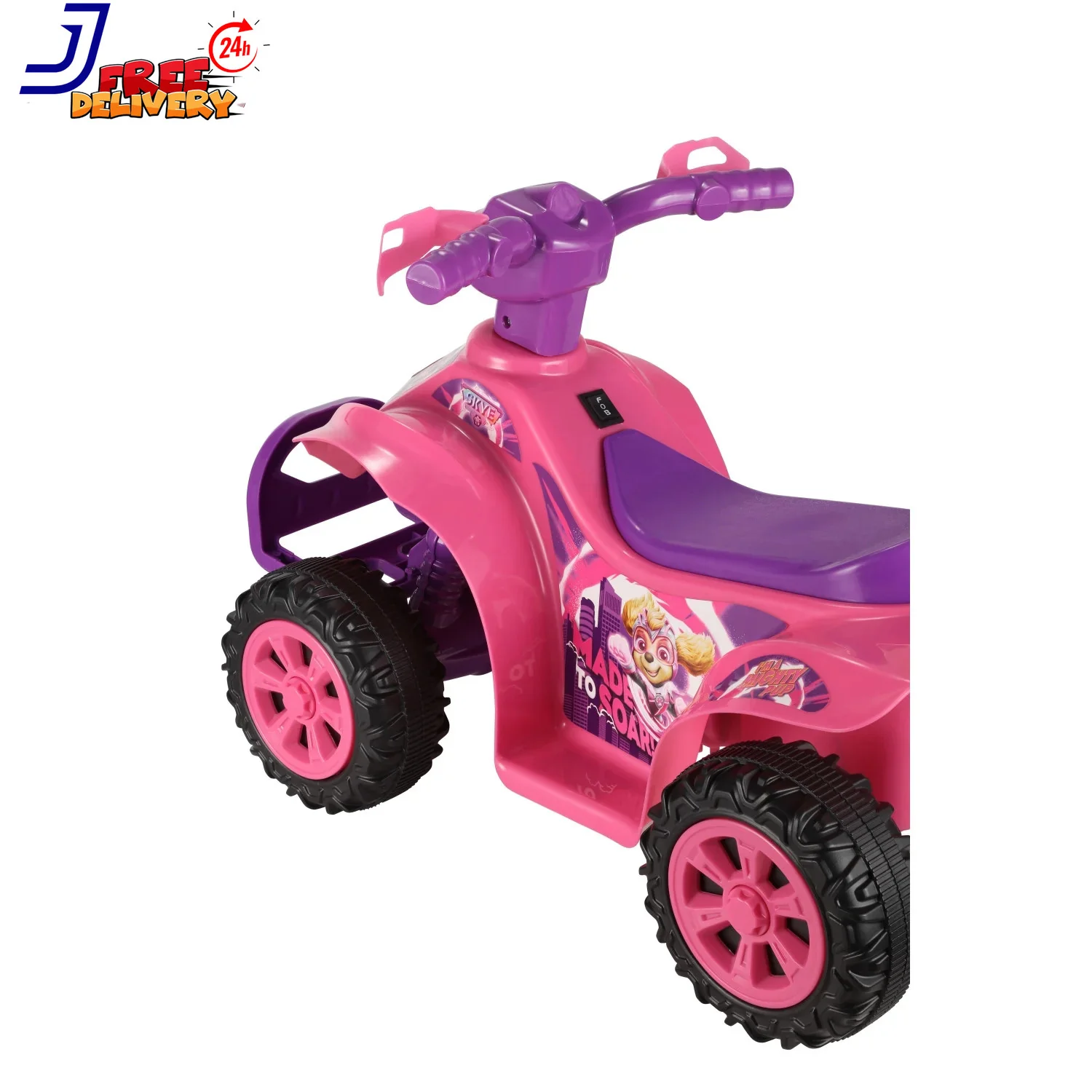 6V Battery-Powered Pink Ride-On ATV for Children Ages 2-5 Years - Image 11