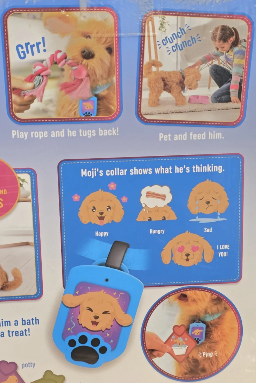 SkyRocket Moji Adorable Interactive Labradoodle Plush Puppy! - Image 12