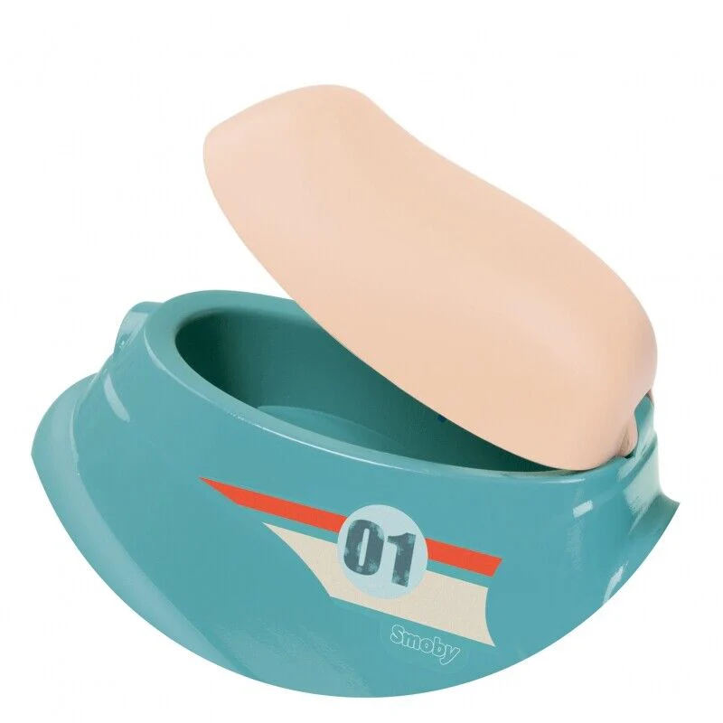 Smoby Retro Blue Ride-on Scooter with Silent Wheels - Image 3