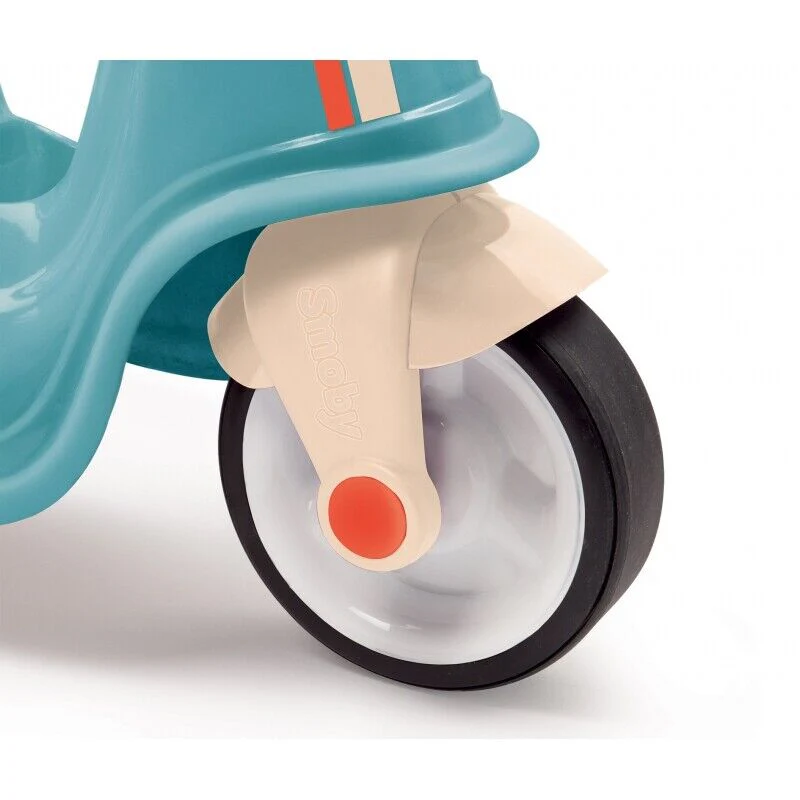 Smoby Retro Blue Ride-on Scooter with Silent Wheels - Image 4