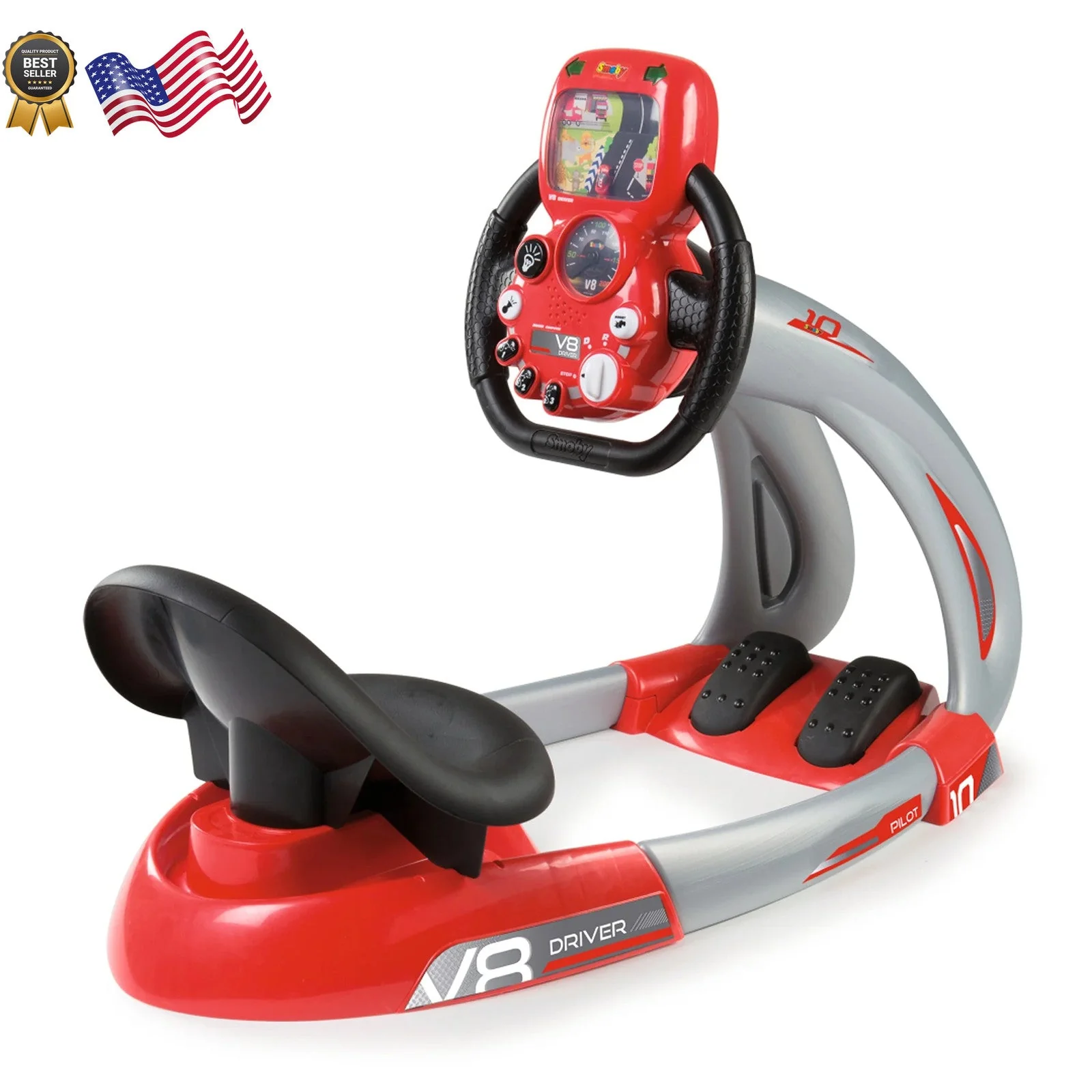 V8 Driver Battery-Powered Ride-On Car for Children Ages 3 and Up - Image 13
