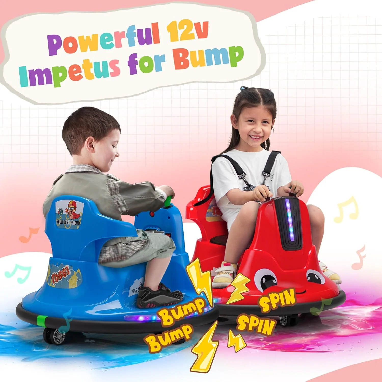 12V Snail Baby Bumper Electric Ride-On Car for Kids with Remote Control - Image 2