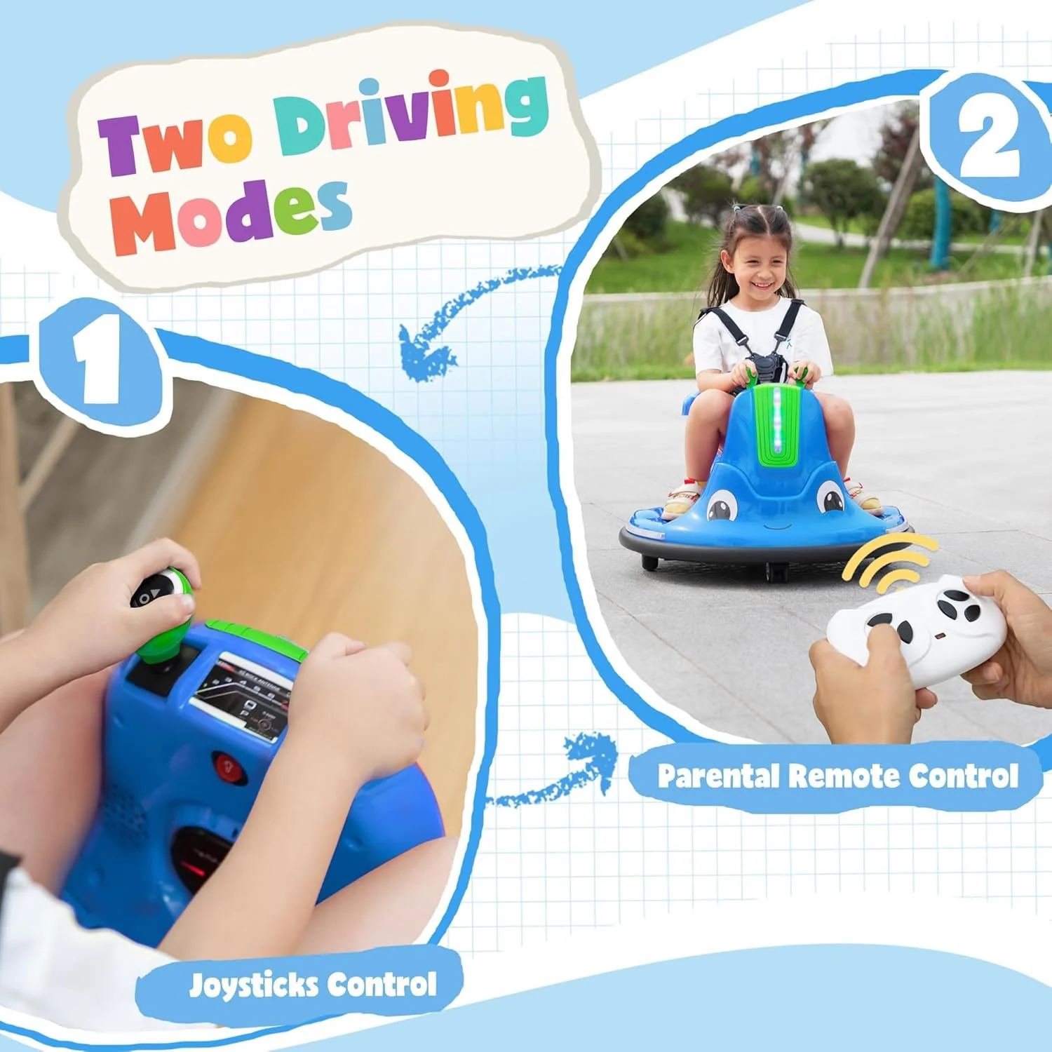 12V Electric Kids Ride-On Snail Baby Bumper Car with Remote Control - Image 5