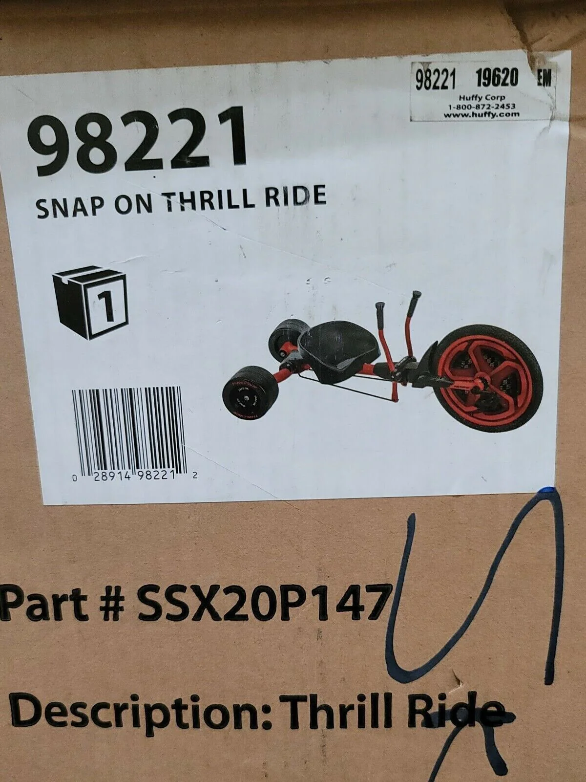 Thrill Ride Ride-On Tricycle and Scooter Set with Snap-On Tools in Original Box - Image 2