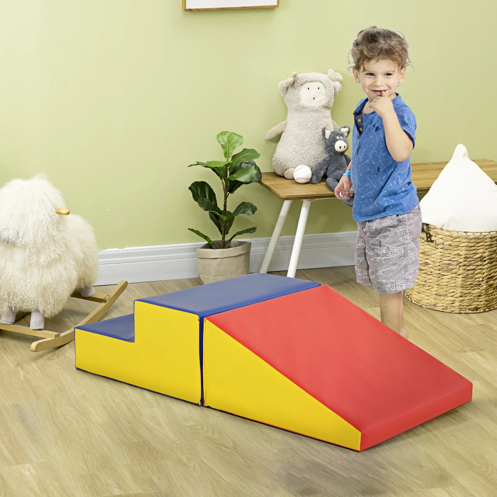 2-Piece Soft Foam Climb and Crawl Activity Playset for Kids - Image 8