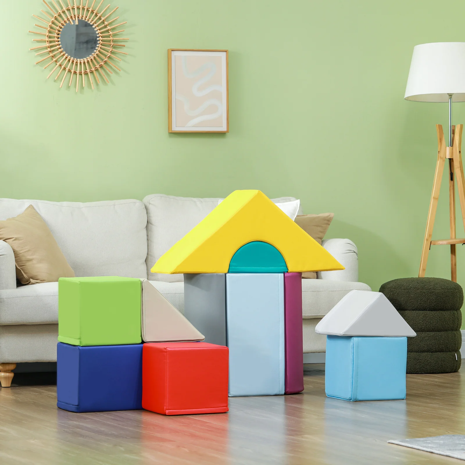 11-Piece Soft Foam Climbing Blocks Play Set for Toddlers and Babies - Image 6