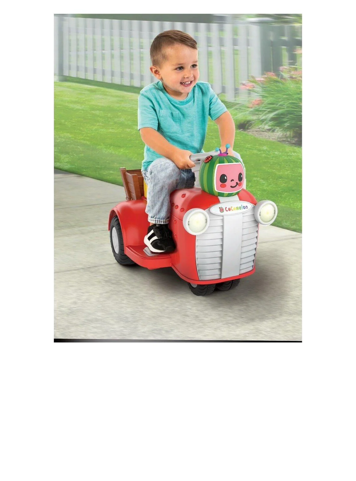 Interactive CoComelon 6V Ride-On Tractor Toy for Kids Ages 1.5-3 Years - Image 9