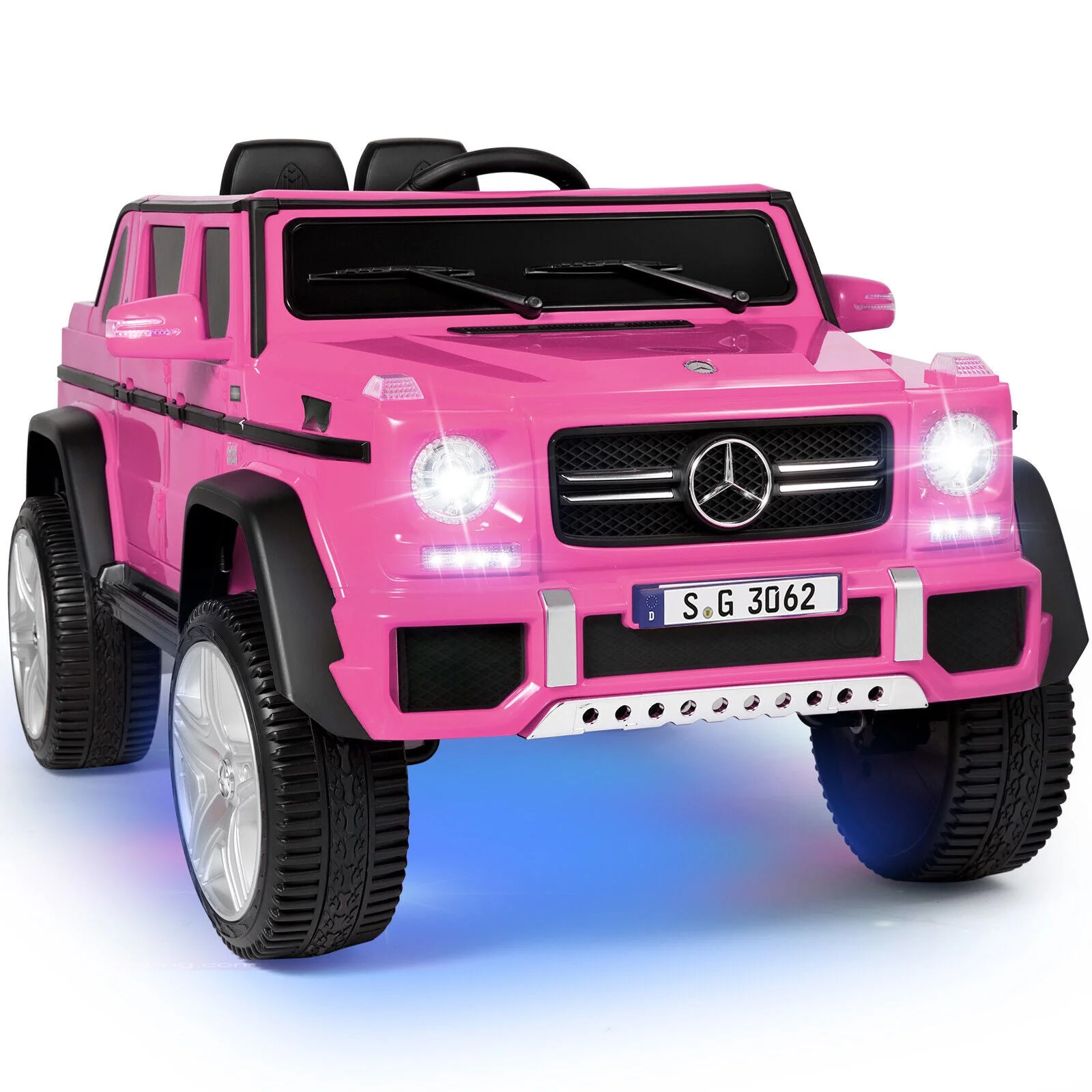 Sparkle and Cruise: 12V Pink Electric Ride-On Truck with Music, LED Lights, and Remote Control for Girls - Image 12