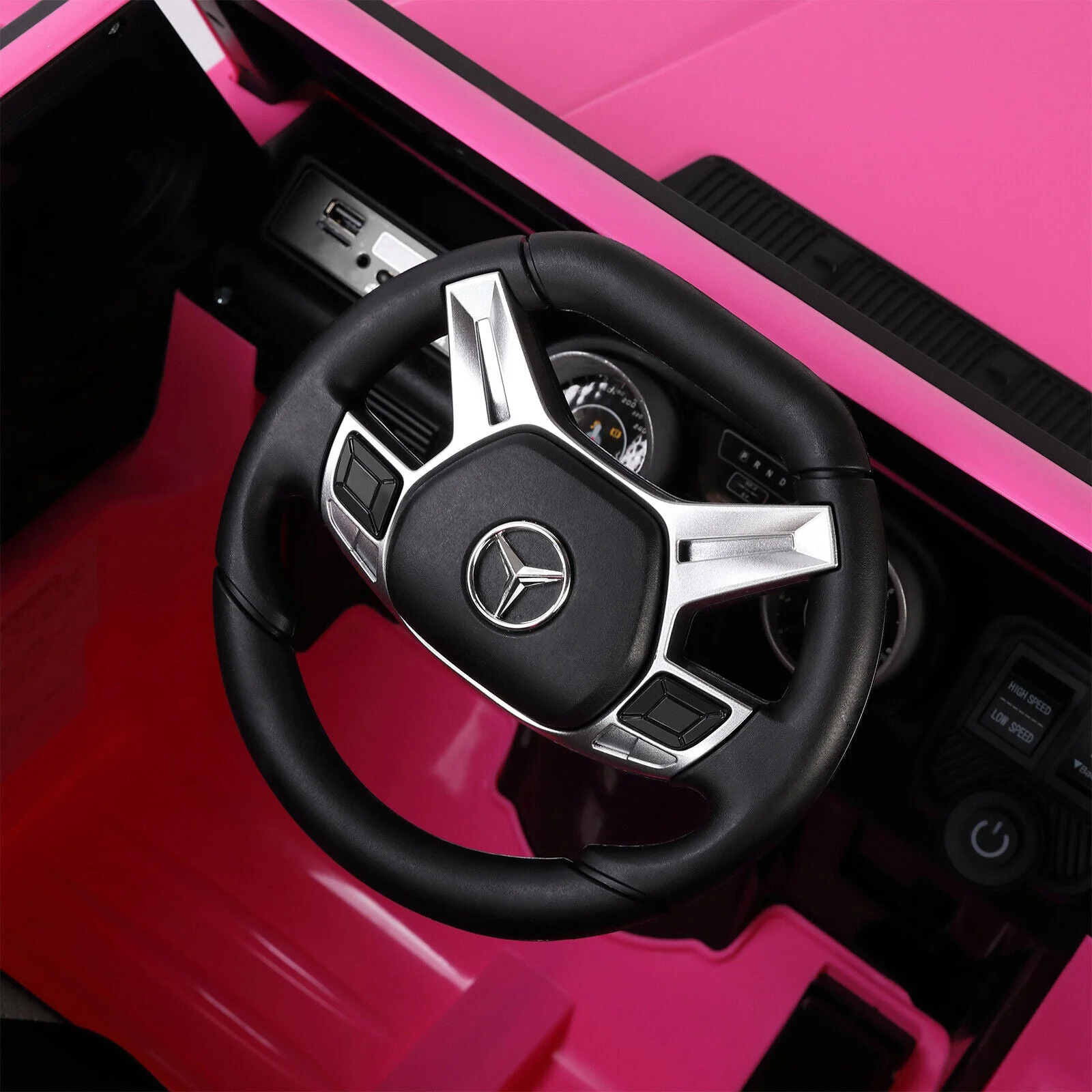 Sparkle and Cruise: 12V Pink Electric Ride-On Truck with Music, LED Lights, and Remote Control for Girls - Image 19