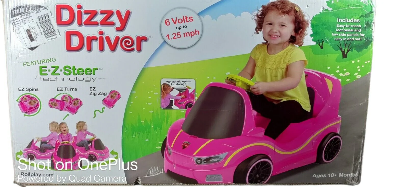 Sparkle and Drive: Dizzy Driver 6-Volt Ride-On Car with Storage in Pink for 18 Months+ - Image 13