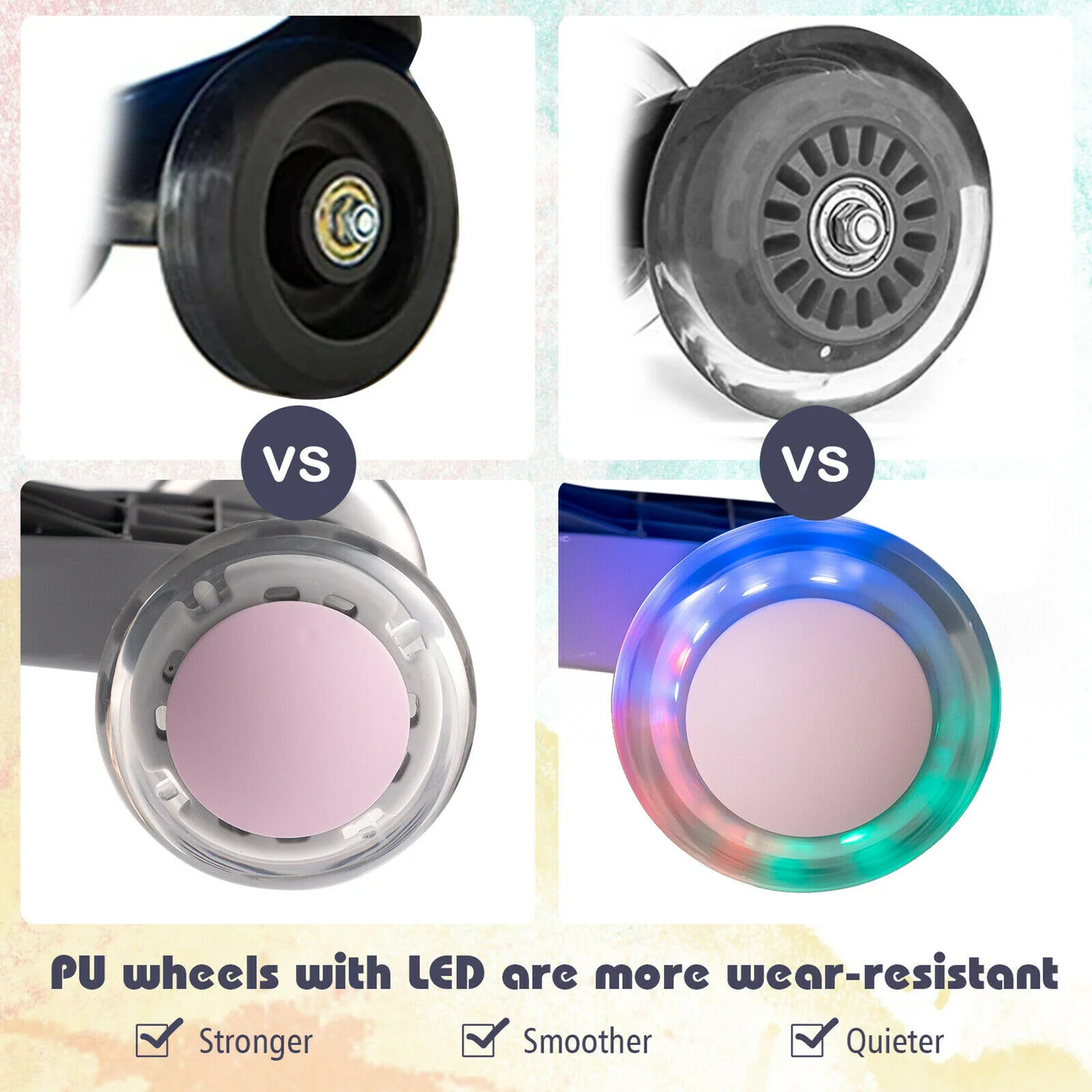 Sparkling Pink Wiggle Car Ride-on Toy for Toddlers and Kids with Flashing Wheels - Image 8