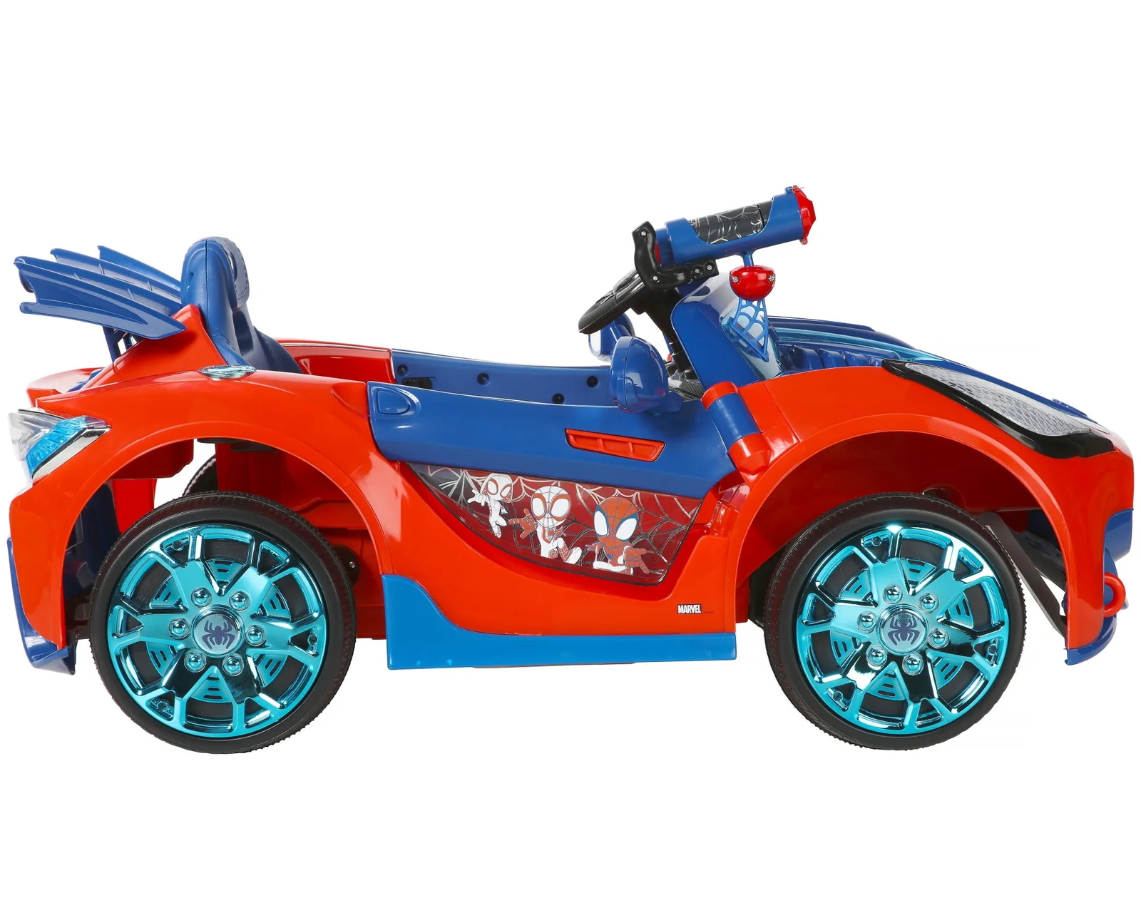 Spider-Man Battery-Powered Super Car with Water Cannon and LED Lights for Ages 3+ - Image 3
