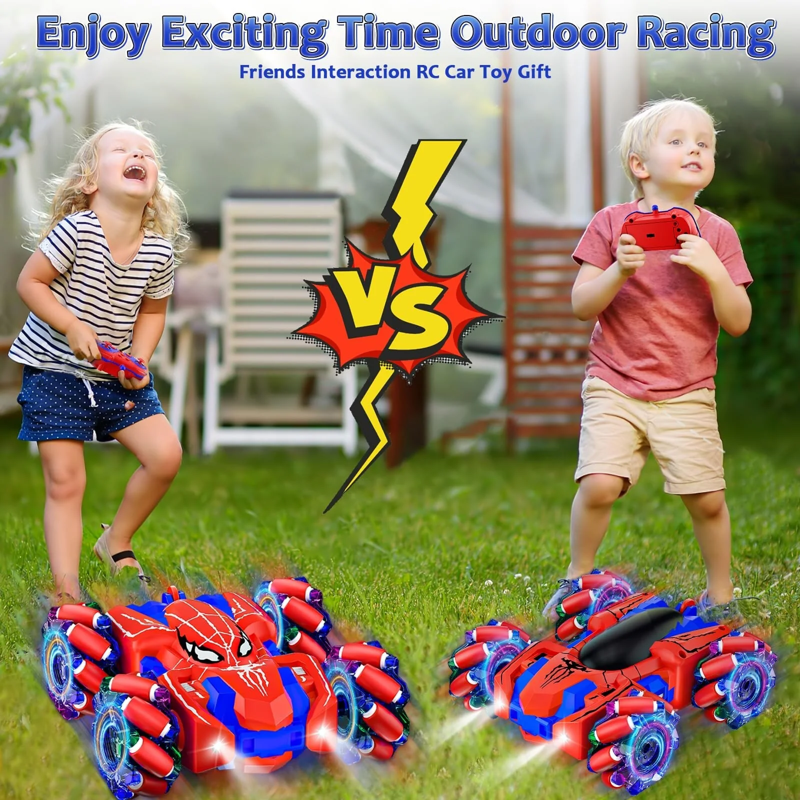 Rechargeable Spider Remote Control Car for Boys with LED Lights - Image 7