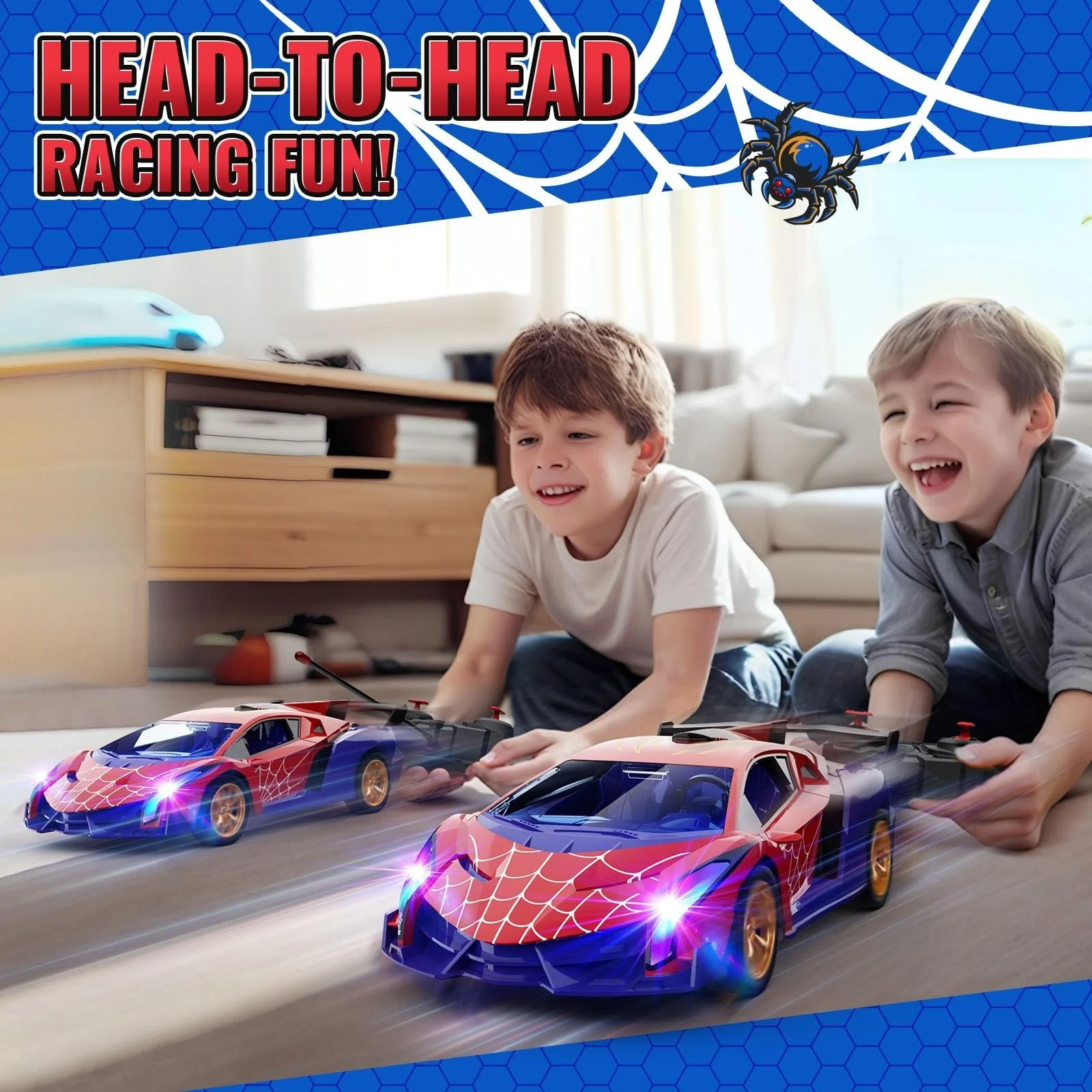 Multicolor Flashing Light Spider Drift RC Car - Image 6