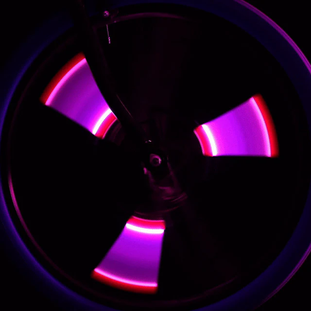 Pink Battery-Powered LED Spin Lights for Kids' Bikes and Ride-Ons - Image 5
