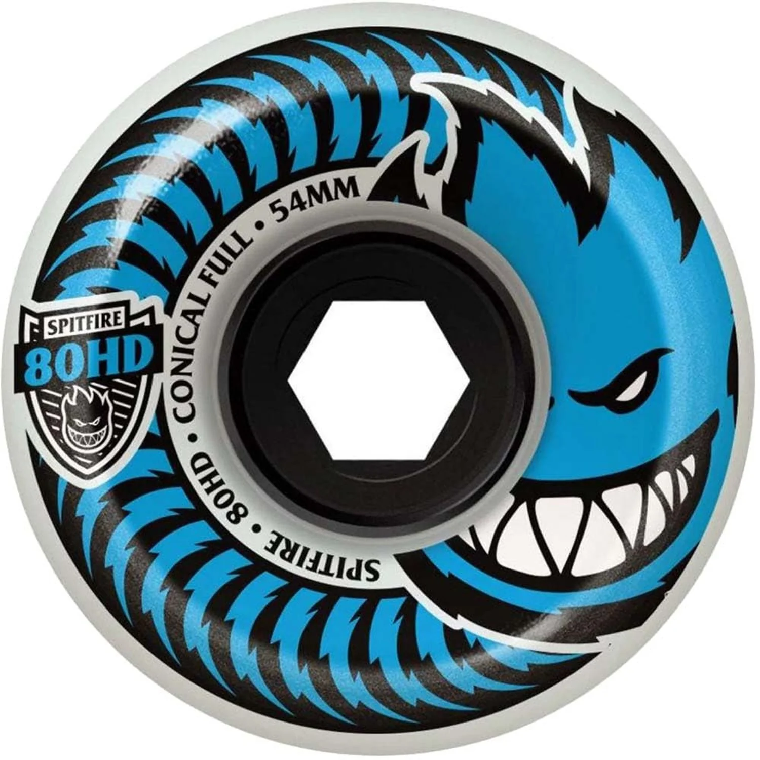 Spitfire 80HD Charger Conical Wheels - Clear Blue