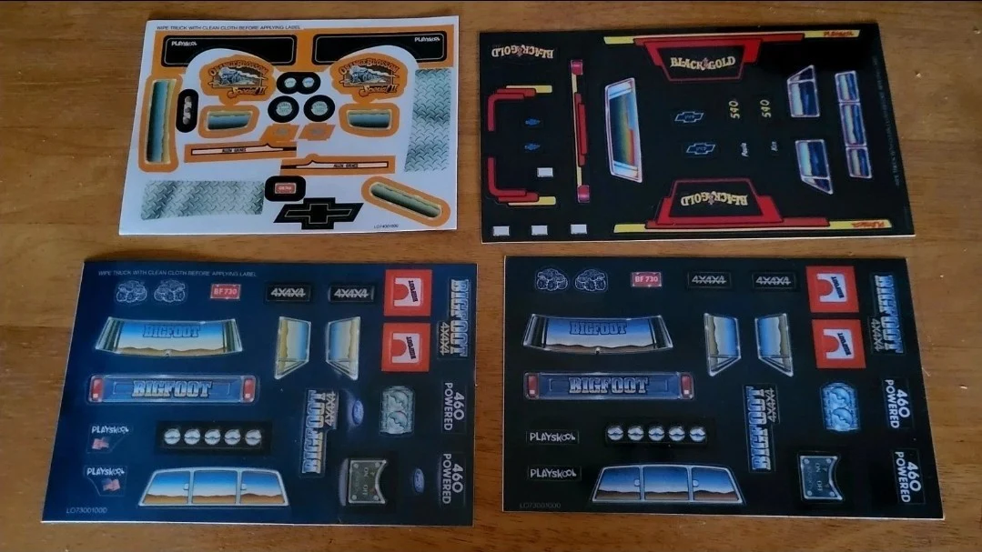 SST PLAYSKOOL Bigfoot Series Monster Truck Replica Decals - Version 1 - Image 2