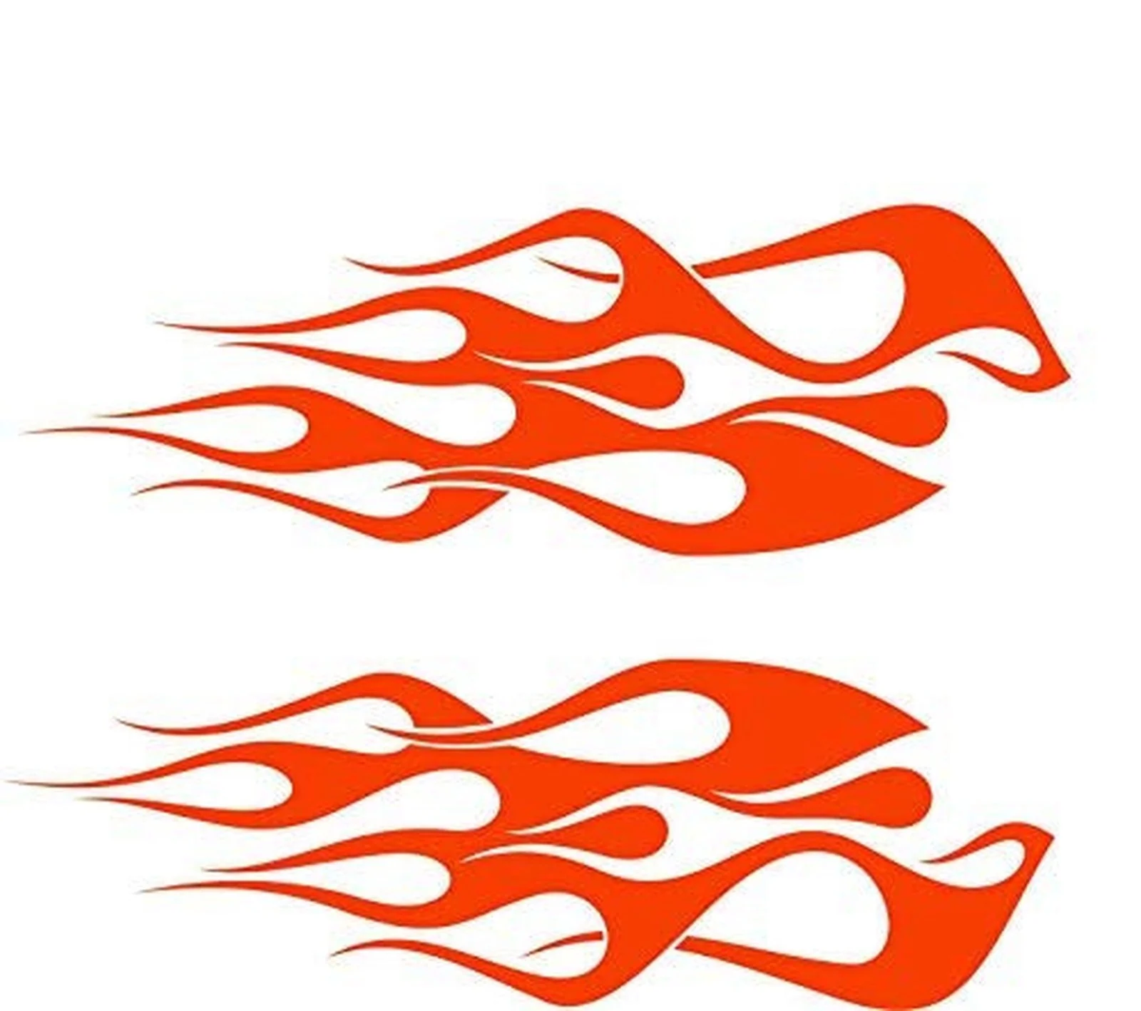 ST1 Winglets Flame Decal Kit for Golf Carts, UTVs, ATVs, RC Vehicles, and Motorcycles