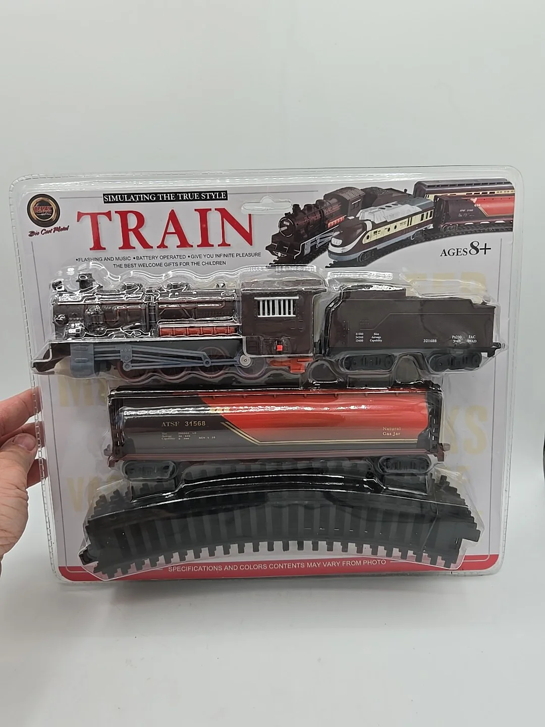 Battery-Powered Starter Train with Flashing Lights and Music for Realistic Play - Image 6