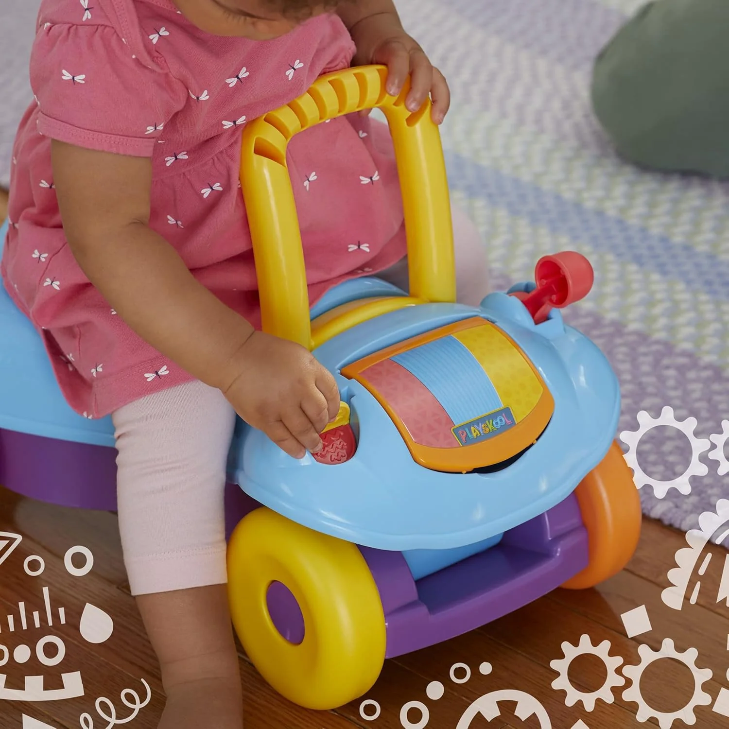 2-in-1 Toddler Ride-On and Walker Toy for Active Learning and Mobility - Image 12