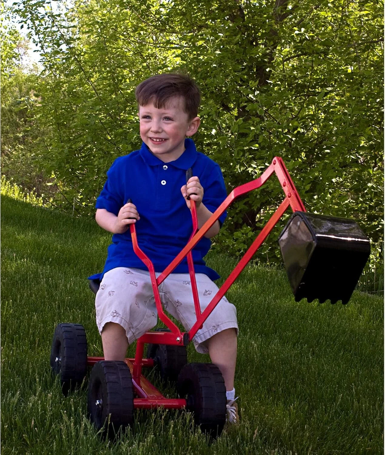 Sturdy 360° Ride-On Sand Digger Excavator Toy for Kids Ages 4+ with 70 lb Capacity - Image 8