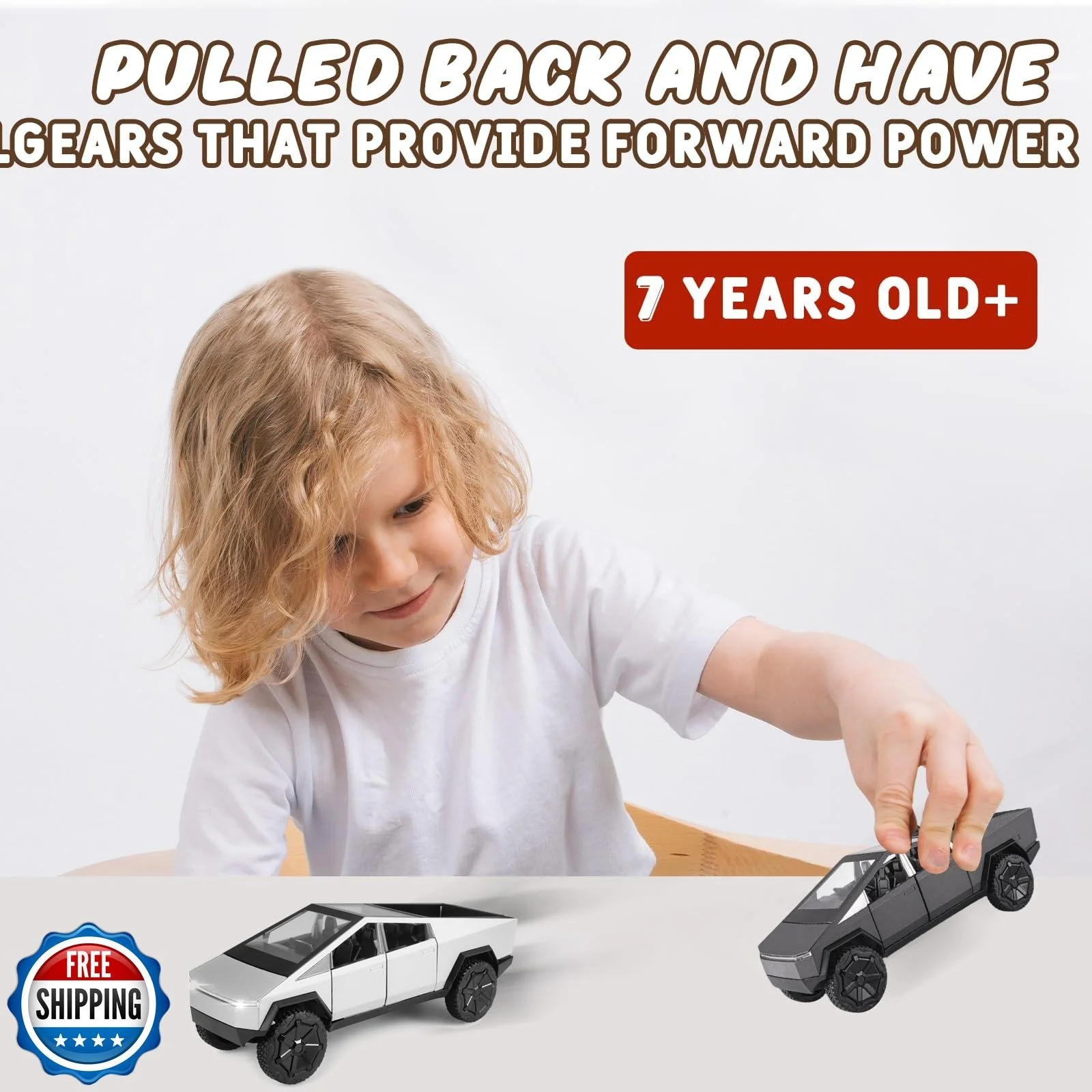 1/36 Scale Pickup Truck Toy Car with Lights for Boys and Girls - Image 5